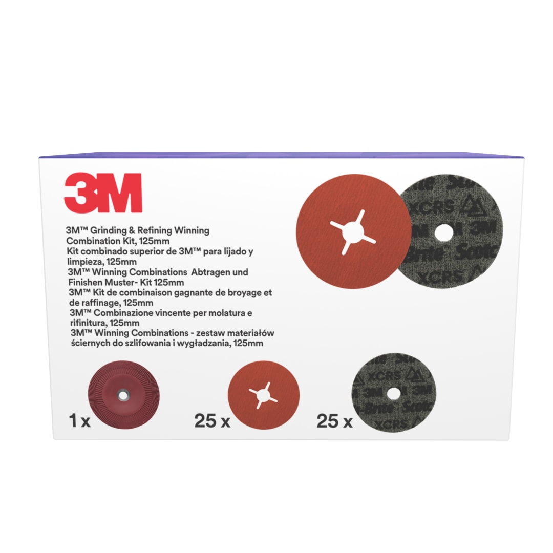 3M™ Grinding &amp; Refining Kit, includes 125 mm 787C and PN-DH Disc, with 1 Düz Disk Yedek Taban, 1 ea/Kit