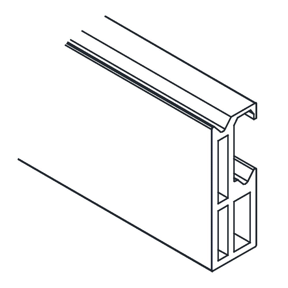 Upper Guide Rail Satin Black