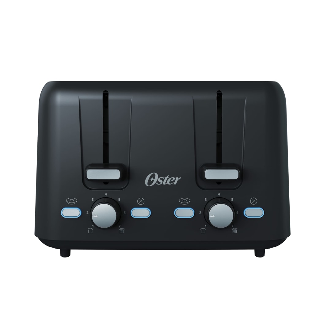 Oster® 4-Slice Toaster with Extra Wide Slots, Wide Slot Toaster, Black Stainless Steel