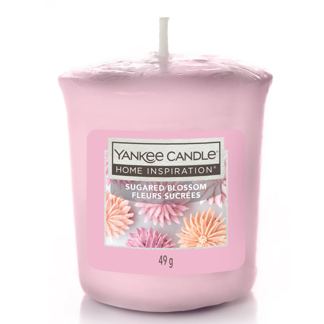 Yankee Candle® Home Inspiration Votive Scented Candle | Sugared Blossom Votive Candle | Burn Time: Up to 15 Hours