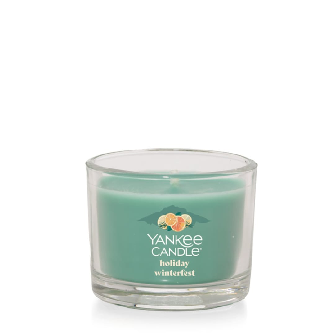 Yankee Candle Holiday Winterfest Mini Home Decor Scented Candles, 1.3 oz, Pack of 6