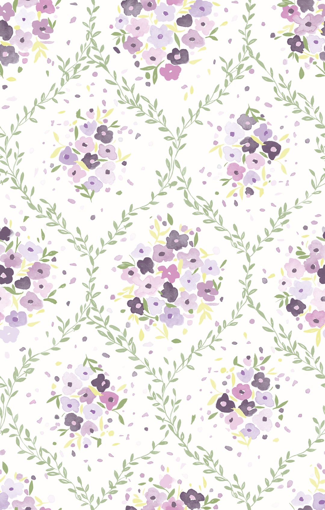Lavender Trellis Lavender Peel & Stick Mural
