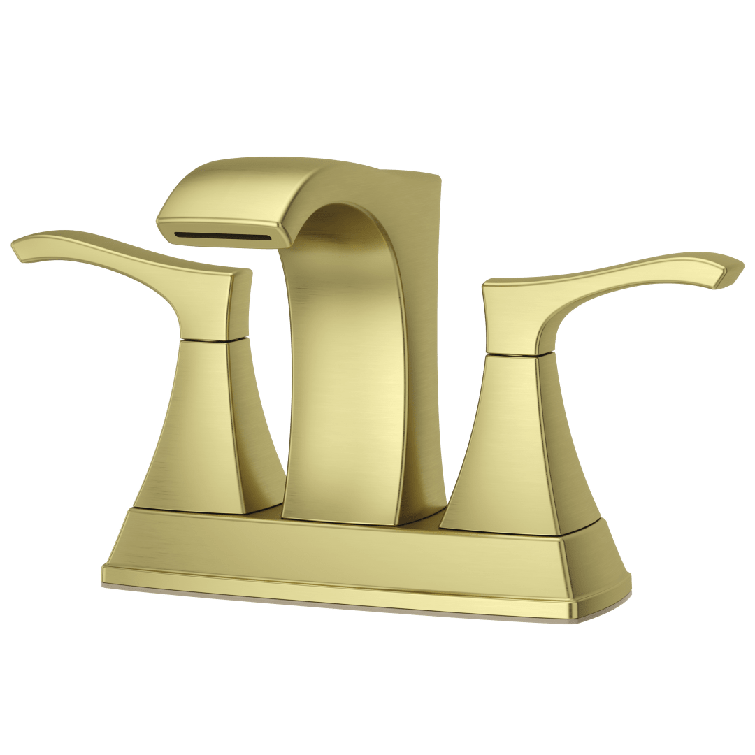 Venturi 2-Handle 4" Centerset Bathroom Faucet in Brushed Gold