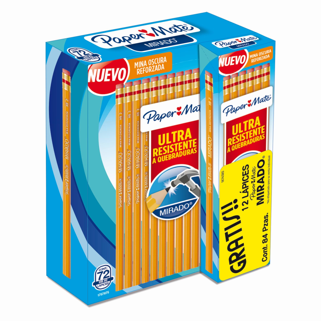 PAPER MATE MIRADO # 2 BOX 72 + 12 FREE