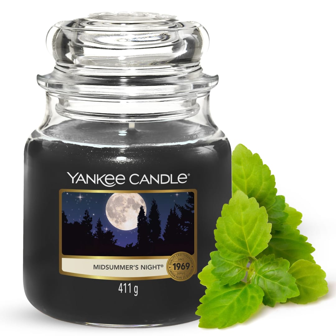 Yankee Candle® Scented Candle | Midsummer's Night Medium Jar Candle| Long Burning Candles: up to 75 Hours | Gifts for Women