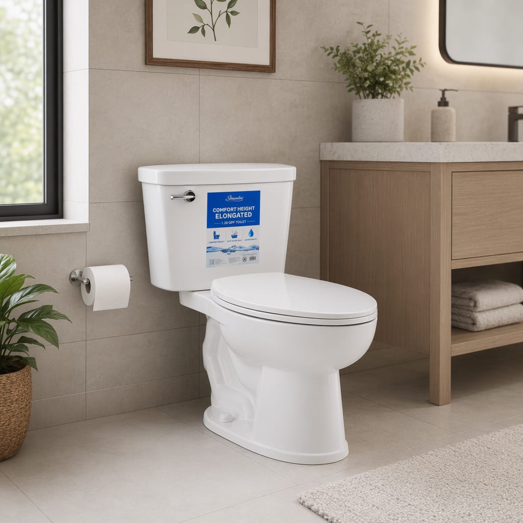 Comfort Height Elongated 1.28 GPF Toilet in White