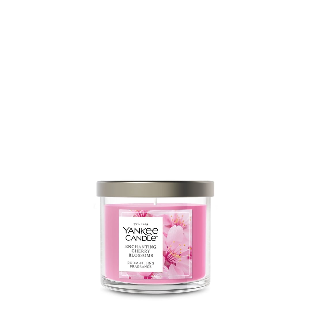 Yankee Candle Enchanting Cherry Blossoms, 4.3 oz Small Tumbler Candle with up to 40 Hour Burn Time