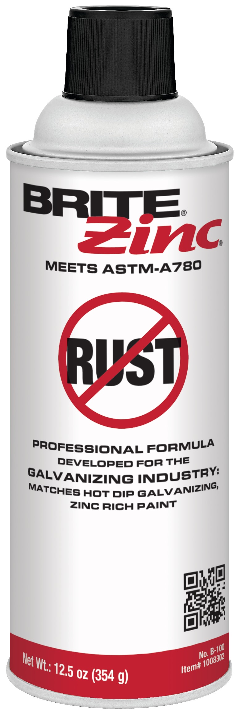 Brite Zinc Silver Finish 1X12.5OZ