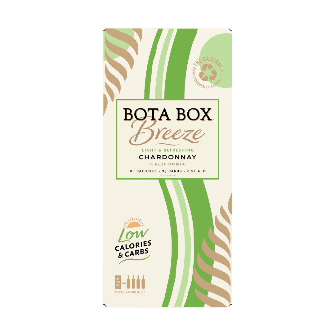 Bota Box Breeze Chardonnay White Wine, 3 L (Equals 4 x 750mL Glass Bottles), 8% ABV