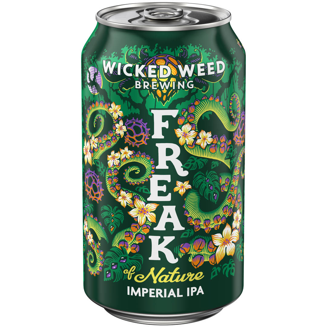 Wicked Weed Brewing Double India Pale Ale Freak of Nature Beer 12 fl oz