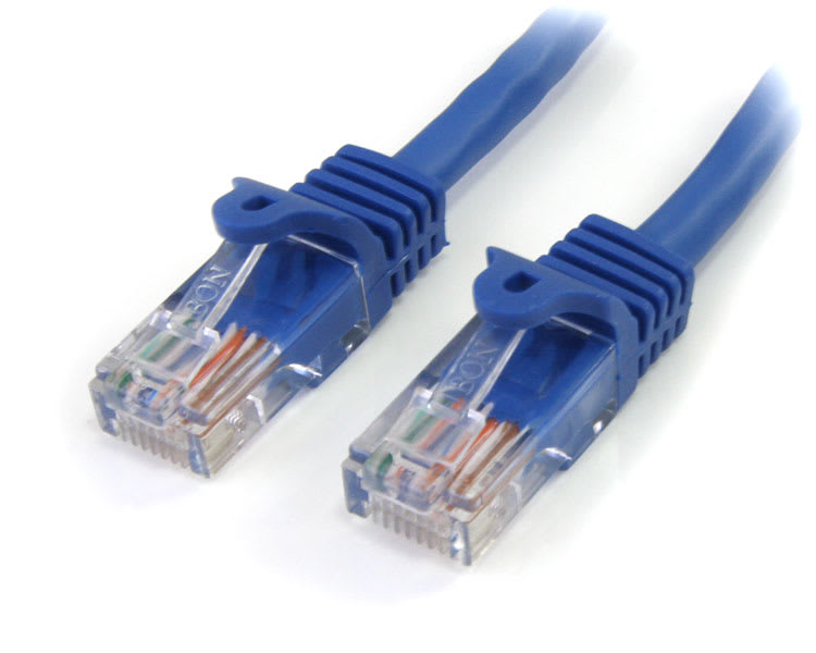 15 m Blue Snagless Cat5e UTP Patch Cable