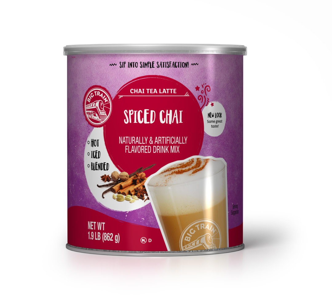 Big Train Spiced Chai Tea Latte Drink Mix, 6 x 1.9 lb