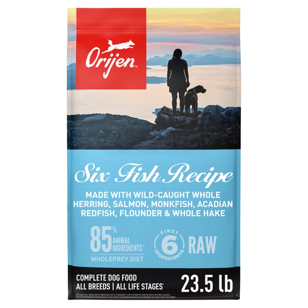 ORIJEN Grain Free Poultry Free High Protein Dry Dog Food Six Fish Recipe