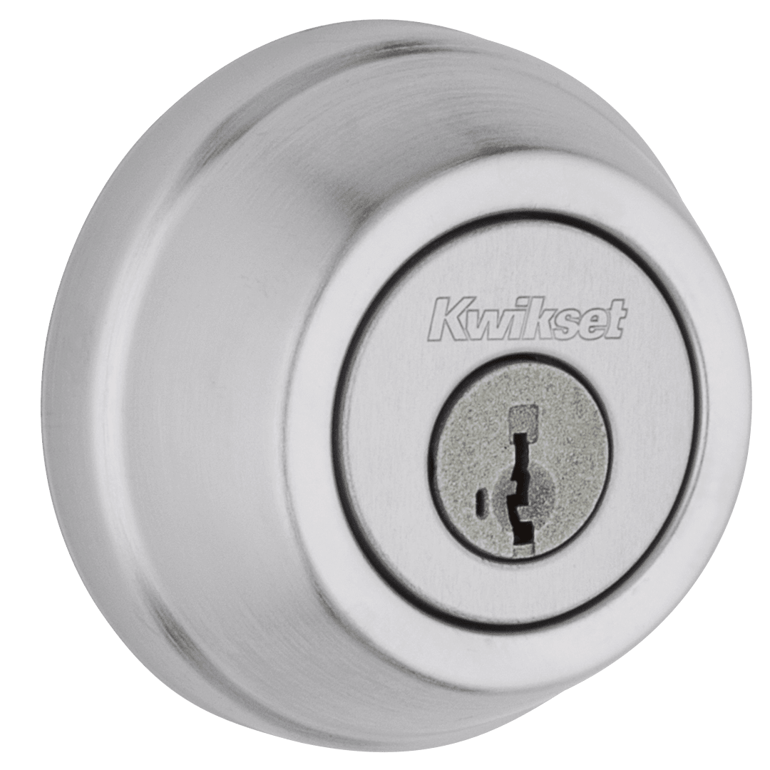 599 Gatelatch Deadbolt, Keyed Both Sides, featuring SmartKey Security™ in Satin Chrome