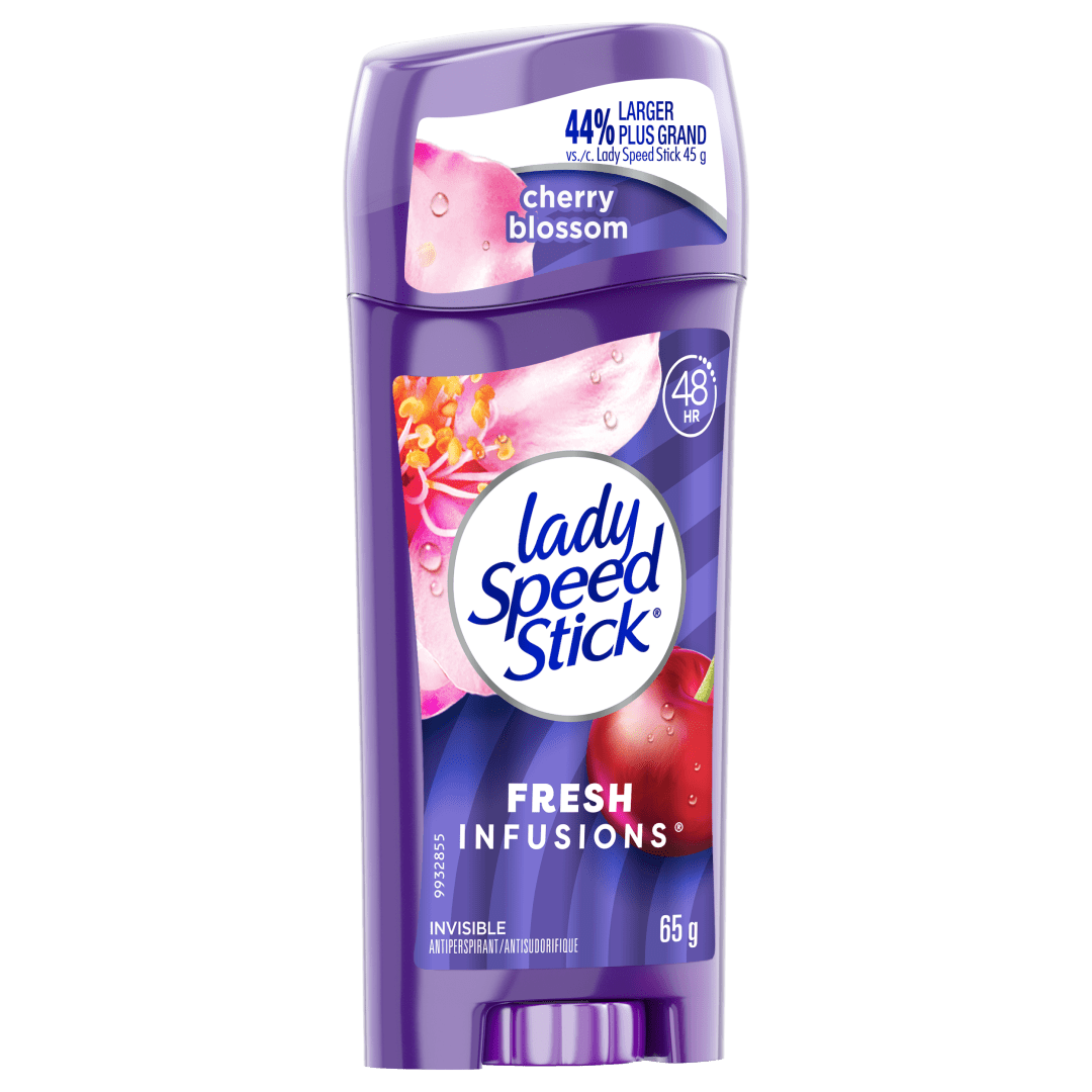Lady Speed Stick Antiperspirant Deodorant, Fresh Infusions, Cherry Blossom, 65g