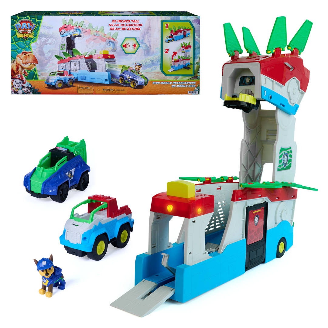 PAW Patrol: The Dino Movie, Dino Mobile Headquarters, 2-in-1 Playset