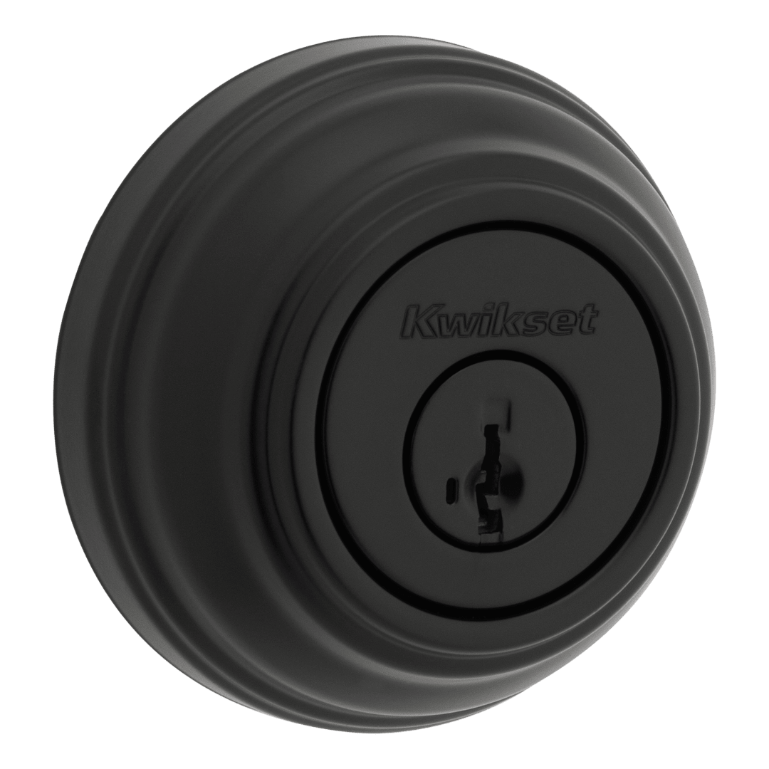985 Double Cylinder Deadbolt in Matte Black featuring SmartKey Security