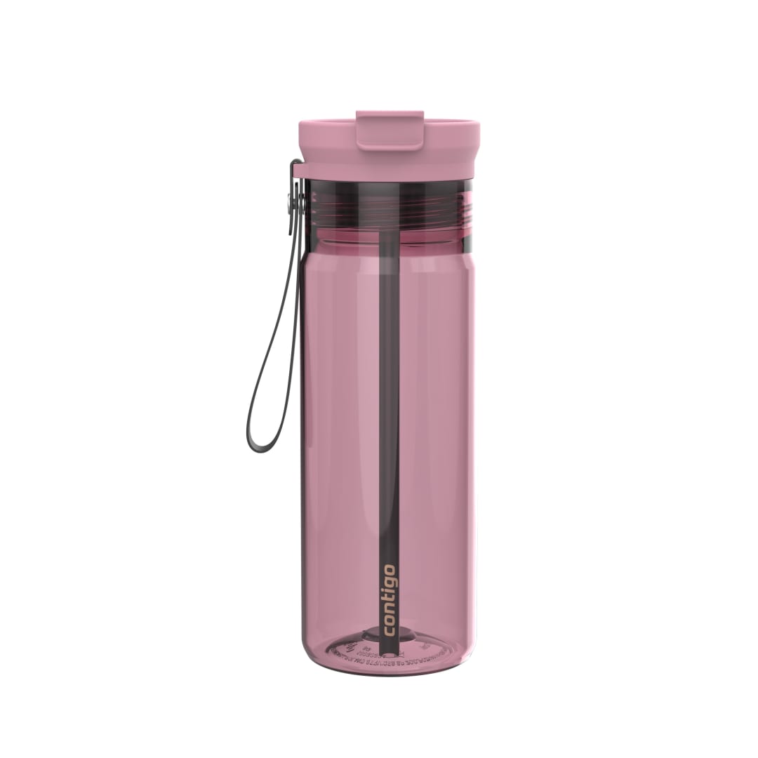 Bouteille d’eau en plastique Contigo DualSip avec couvercle à double sens et courroie de transport, 710 ml (24 oz)
