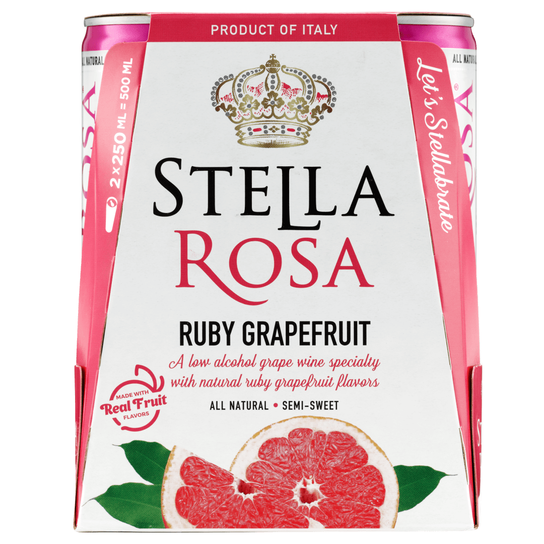 Stella Rosa Ruby Rose Grapefruit Semi-Sparkling Rose Wine 2Pk/250 ml
