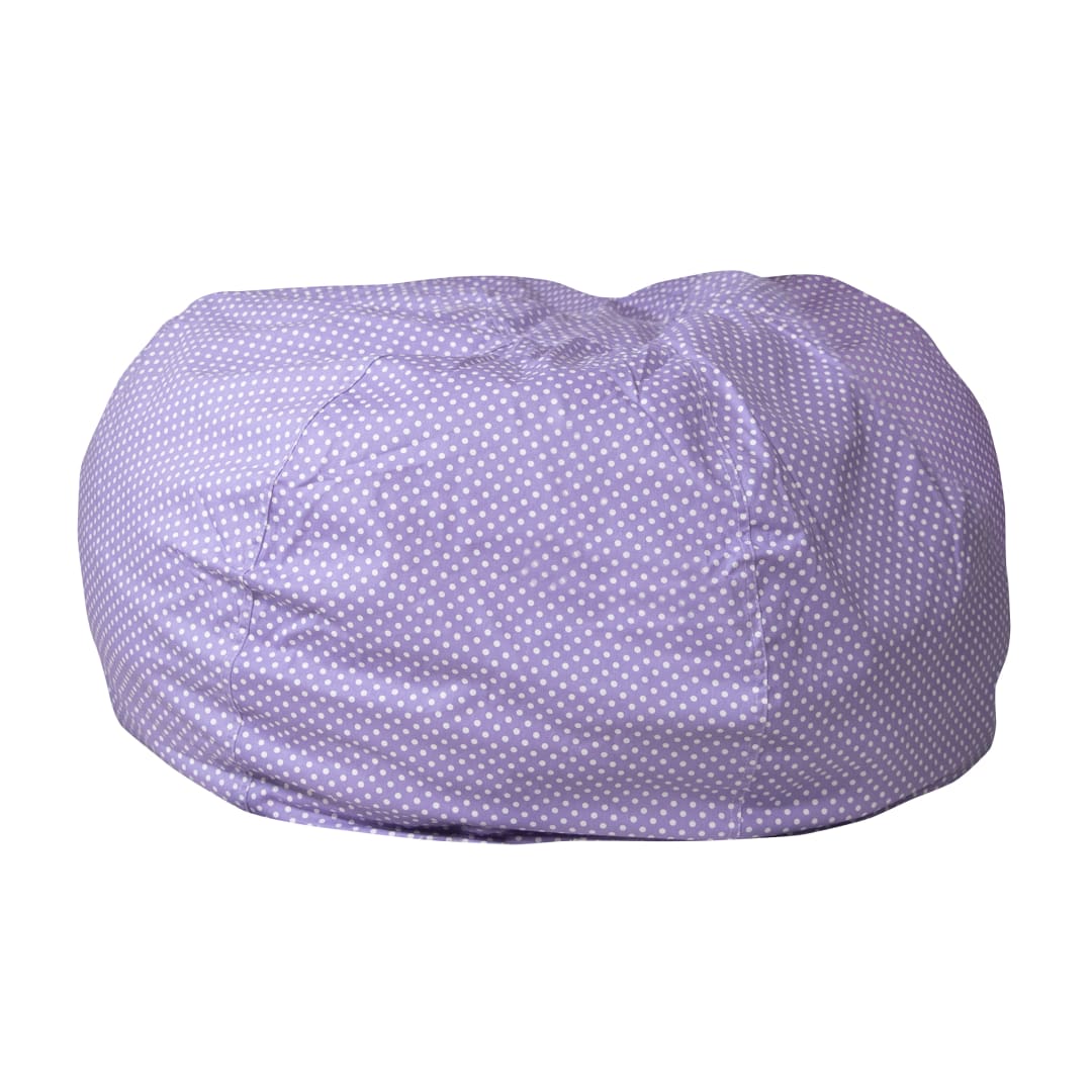 Duncan Oversized Lavender Dot Refillable Bean Bag Chair for All Ages