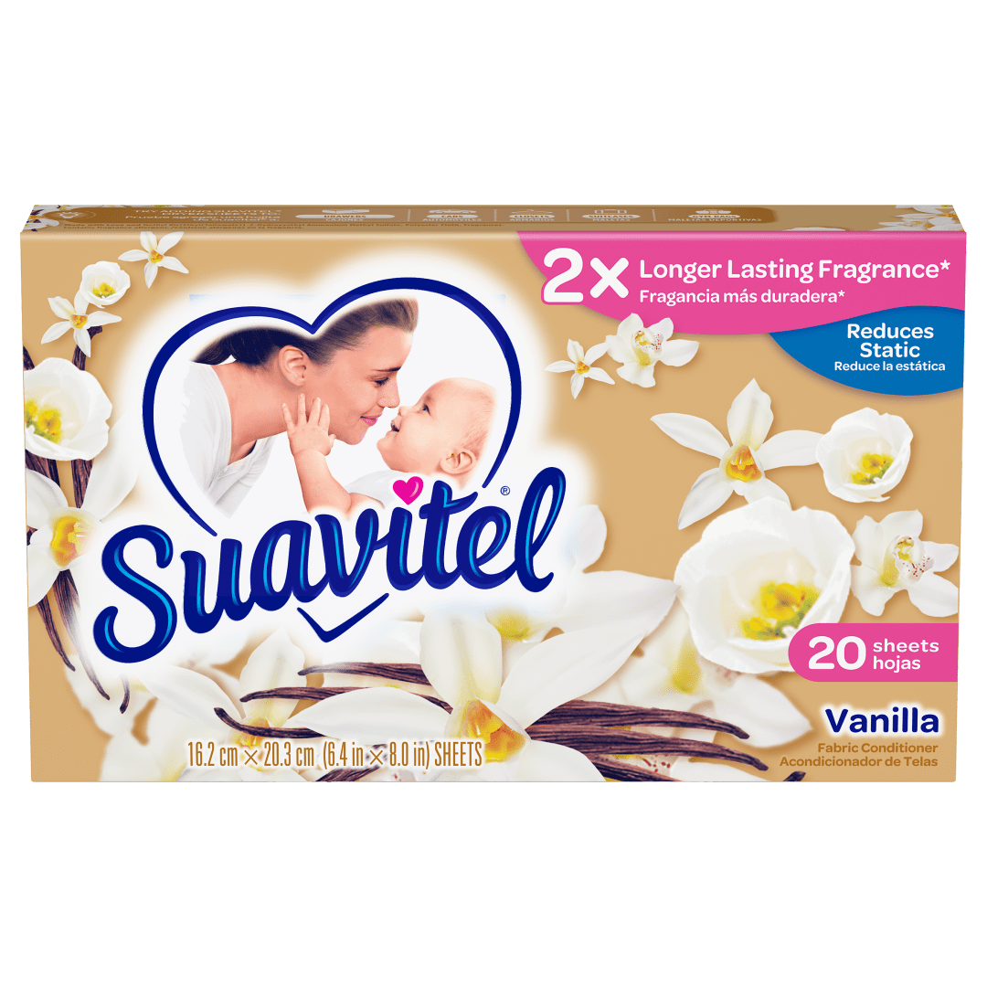 Suavitel Fabric Softener Dryer Sheets, Vanilla - 2 Count