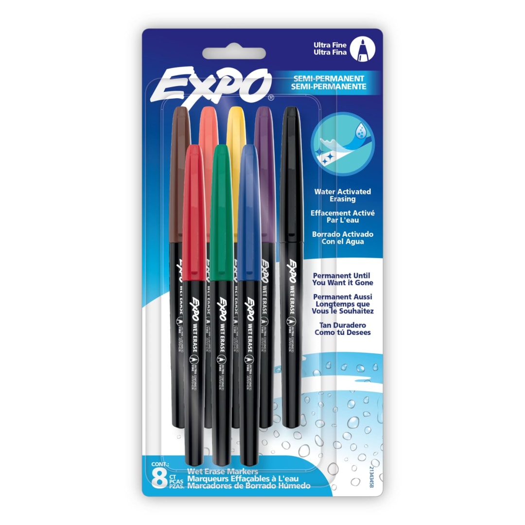 EXPO WET ERASE 8CT ASST ULTRAFINE REPACK