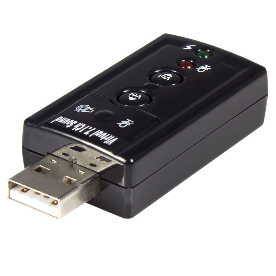USB 7 1 Channel Sound Card Adapter with Audio
