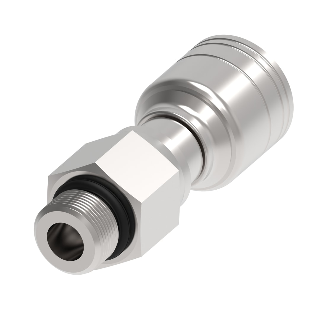 Wastebuilt® Replacement for Aeroquip 1/4" Male ORB x 1/4" Female JIC Swivel with Sleeve
