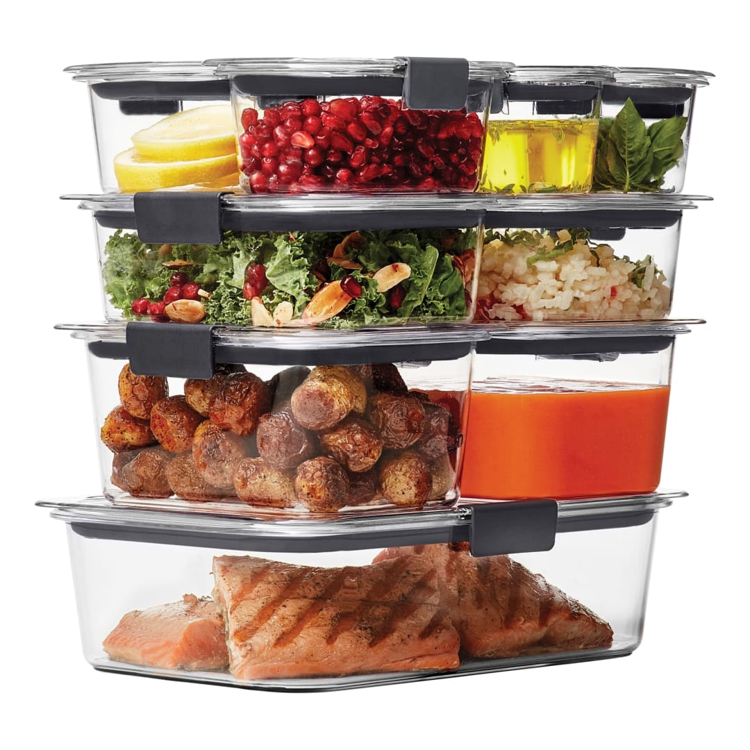 Rubbermaid® Brilliance® Leak-Proof Food Storage Containers with Airtight Lids, Set of 18 (36 Pieces Total)