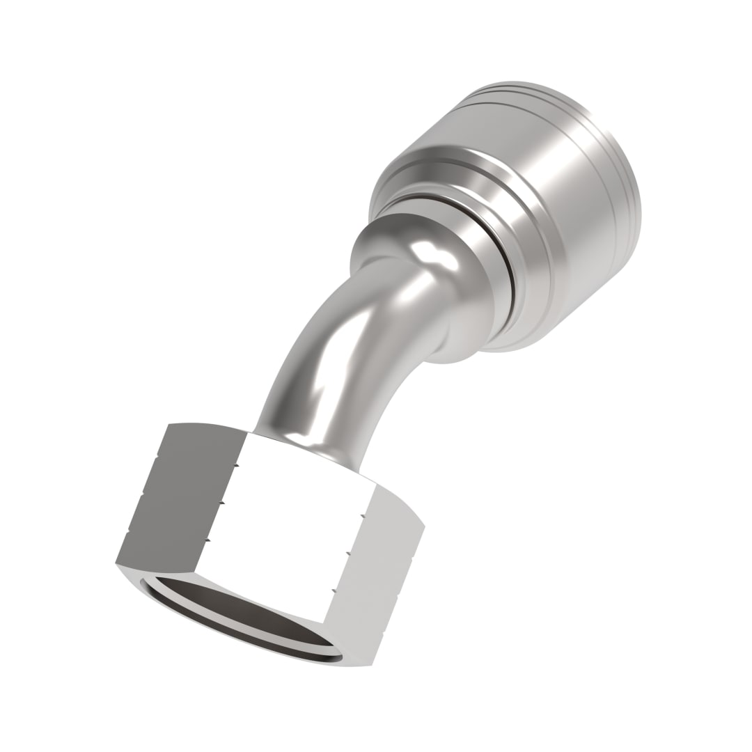1IN FEM ORS 45D X 3/4 HYD HOSE FITTING