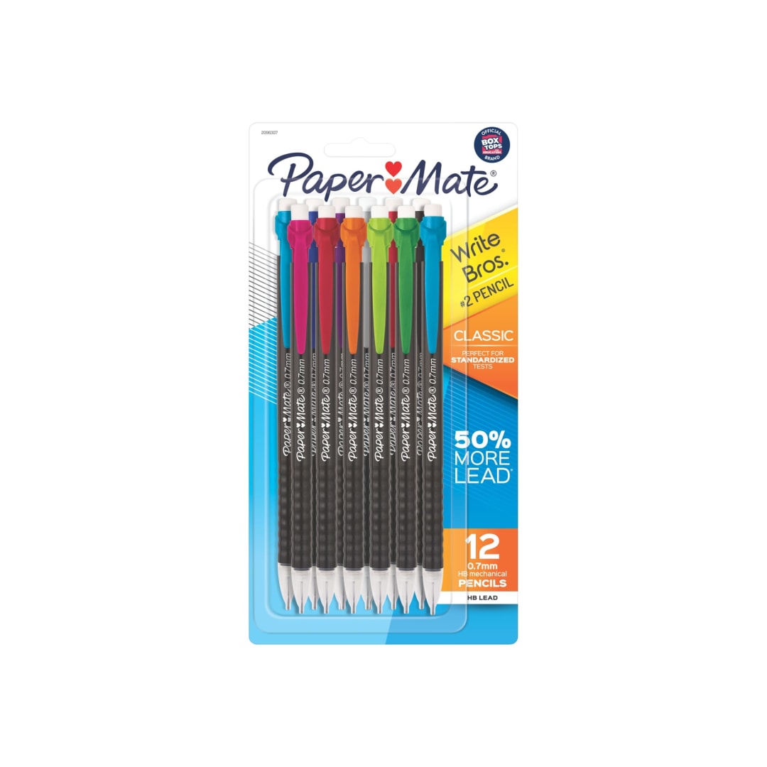 Paper Mate® Mechanical Pencils, Write Bros. Classic #2 Pencil, Great for Standardized Testing, 0.7mm, 12 Count