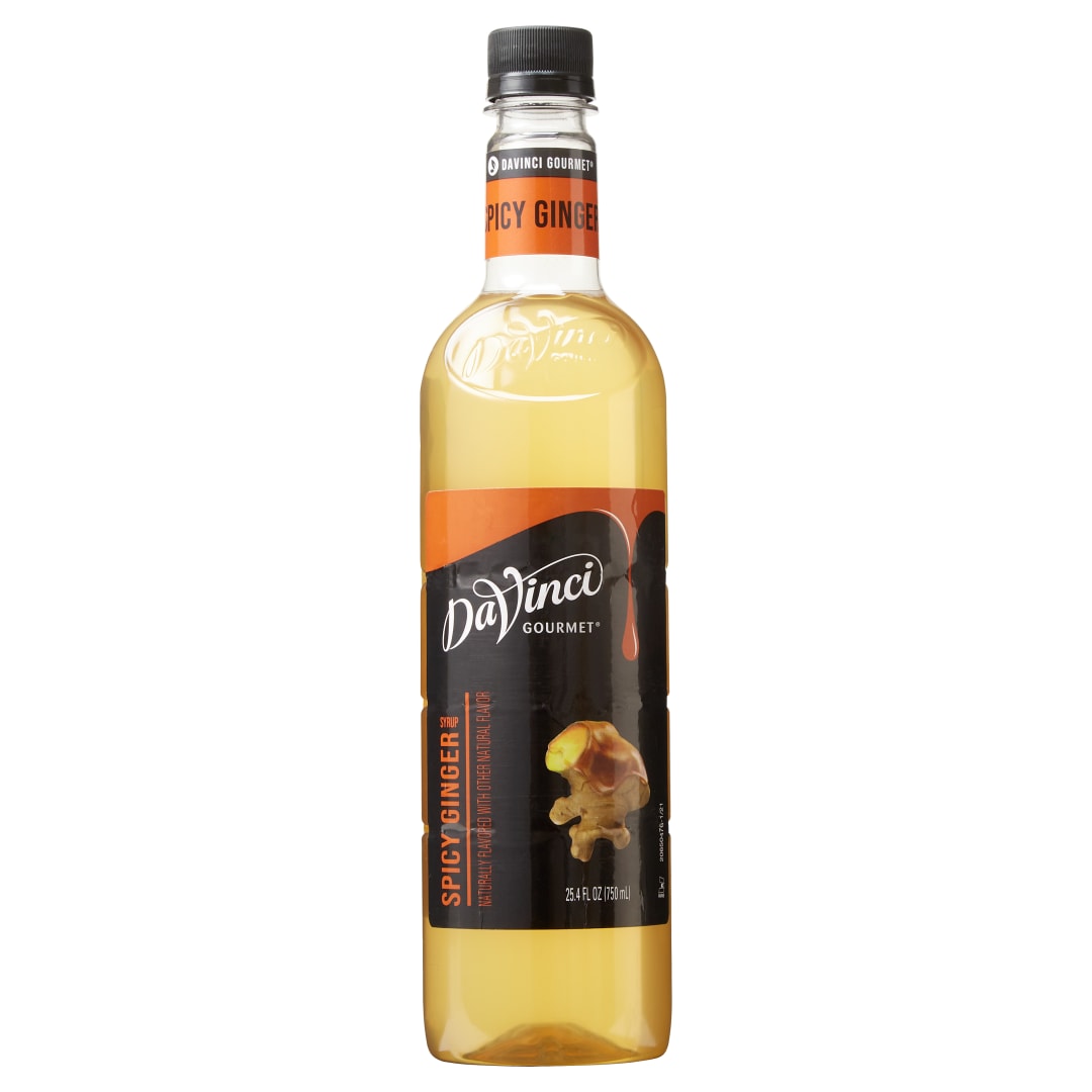 DaVinci Gourmet Spicy Ginger Syrup, Plastic Bottle, 4 x 750mL