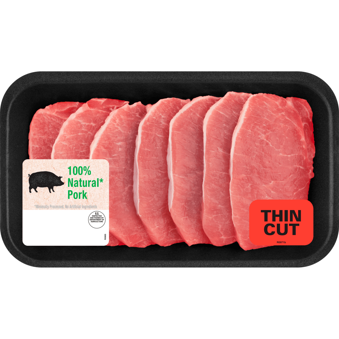 Thin Cut Boneless Pork Loin Center-Cut Chops