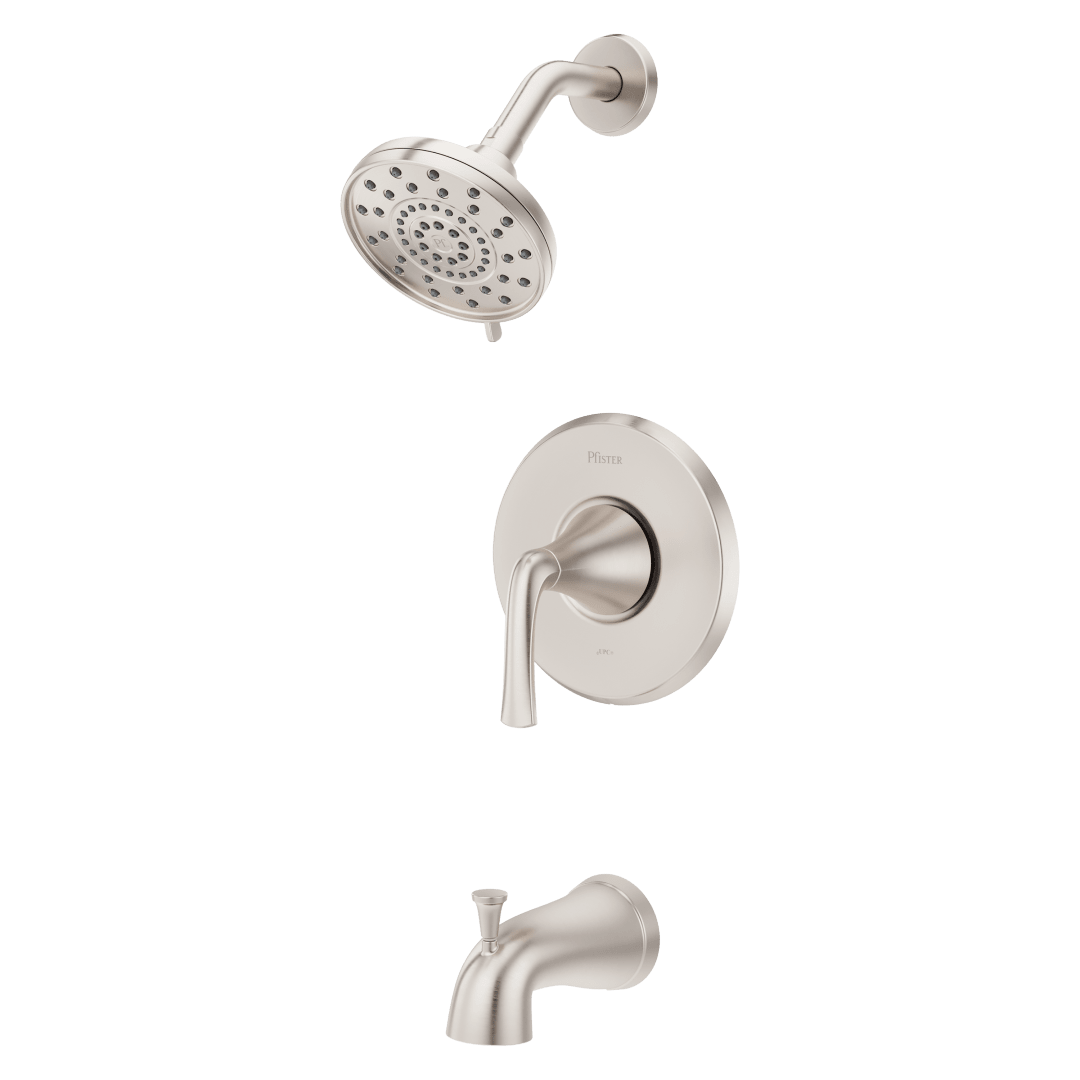 Ladera 1-Handle Tub & Shower Faucet in Spot Defense Brushed Nickel