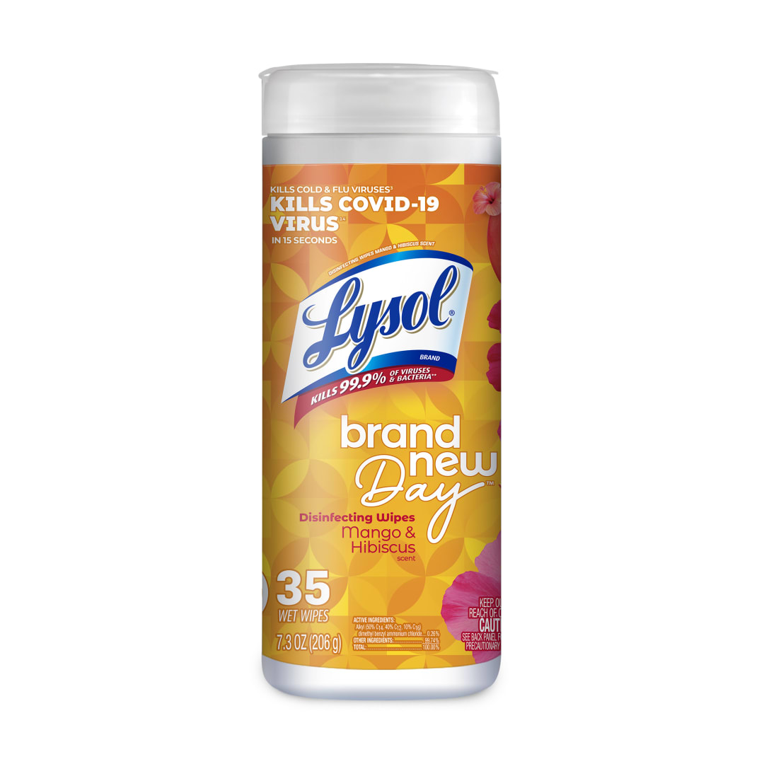 LYSOL® Disinfecting Wipes - Brand New Day™ Mango & Hibiscus 12/35 ct.