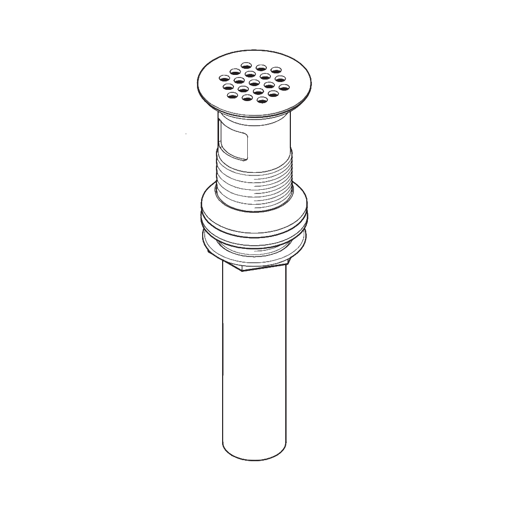 Grid Strainer with Overflow in Matte Black