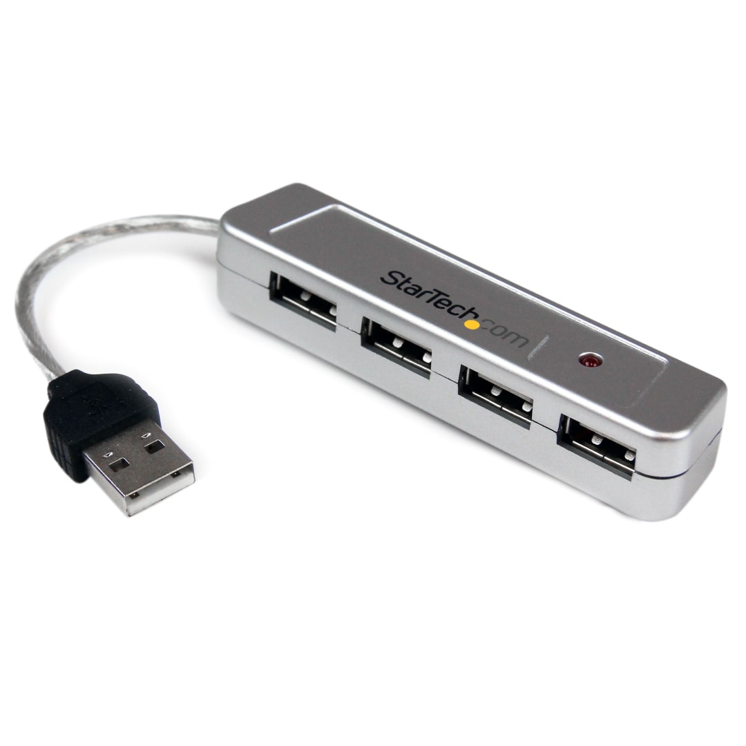 4 Port Laptop Sized Mini USB 2.0 Hub