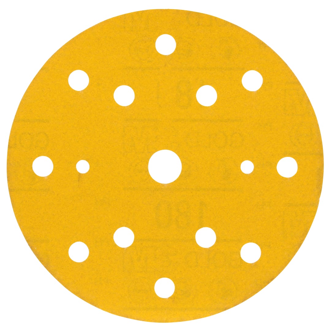 3M™ Hookit™ 288U Sarı Delikli Zımpara, 150 mm, 15 Delik, 180, 51547
