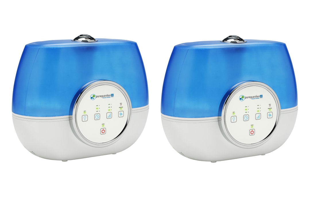 H4810AR 2-Gallon Ultrasonic Warm Mist & Cool Mist Humidifier with Aromatherapy Tray by PureGuardian 2-Pack