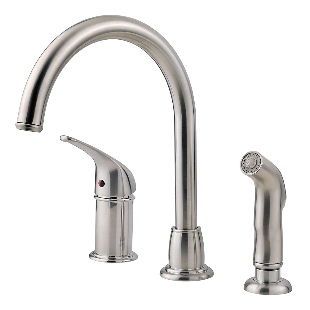 Cagney 1-Handle Kitchen Faucet with Side Spray in Stainless Steel