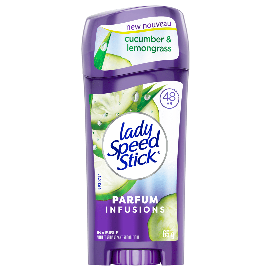 Lady Speed Stick Antiperspirant Deodorant For Women, Fresh Infusions, Cucumber Lemongrass, 2.3 oz