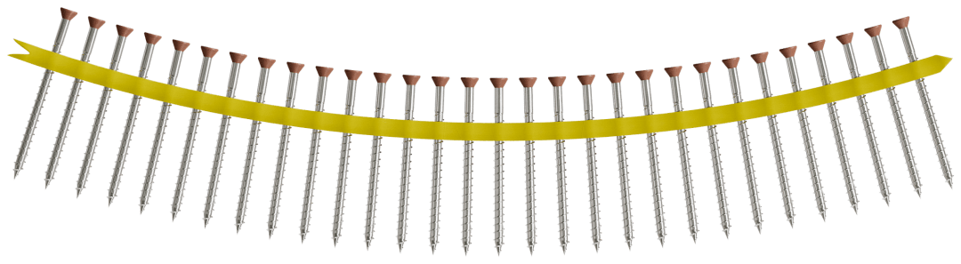 Simpson Strong-Tie DTH212S305TN03 Trim-Head Screw — Sharp Point (Collated) — #7 x 3-1/2 in. #2 Square Type 305 Tan 03 (1000-Qty)