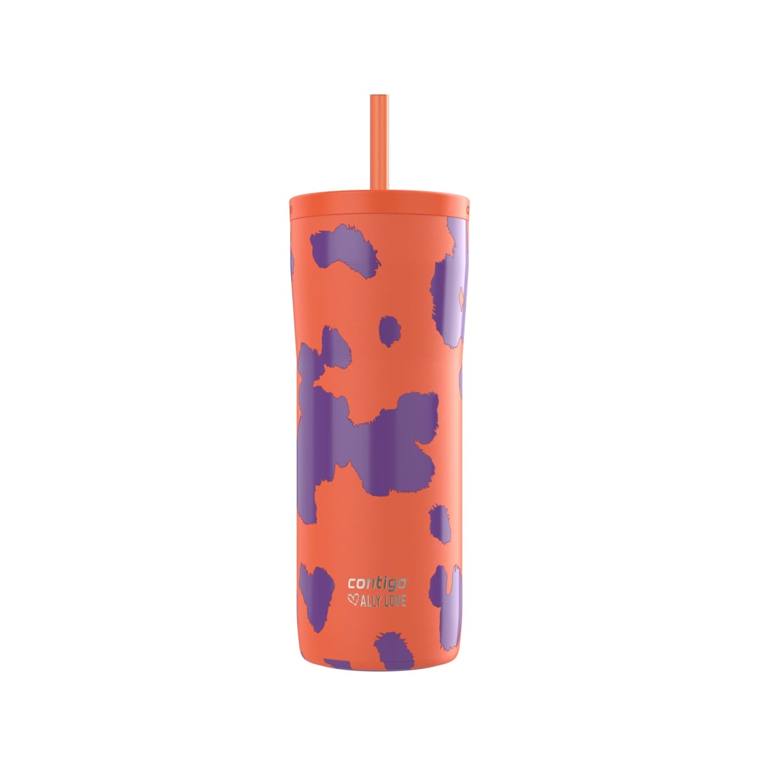 Contigo® Streeterville 2.0 Stainless Steel Tumbler with Straw, 24oz, Tangerine