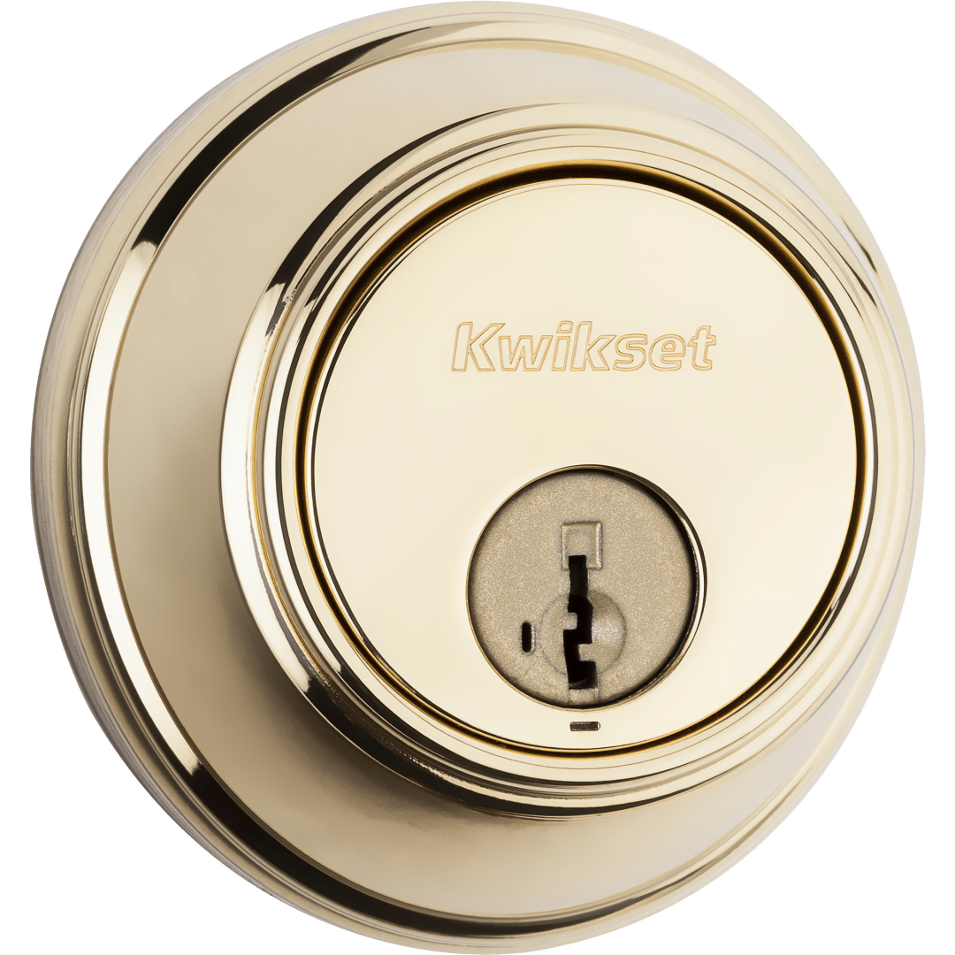 817 Keyed One Side UL Listed Deadbolt featuring SmartKey Security™ in Polished Brass