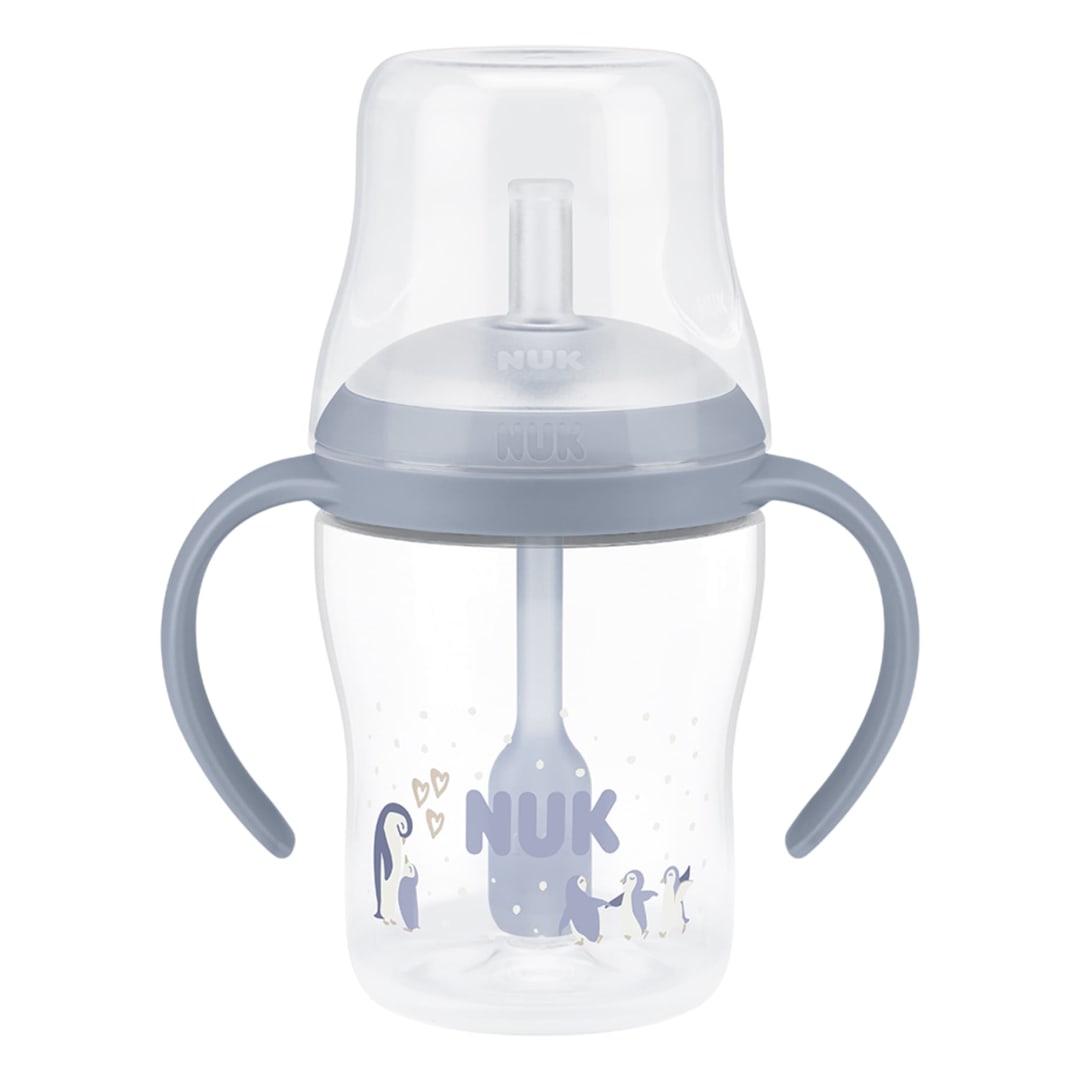 NUK PM 150ML PP LBTL STRAW CL2 PENGU 1/B