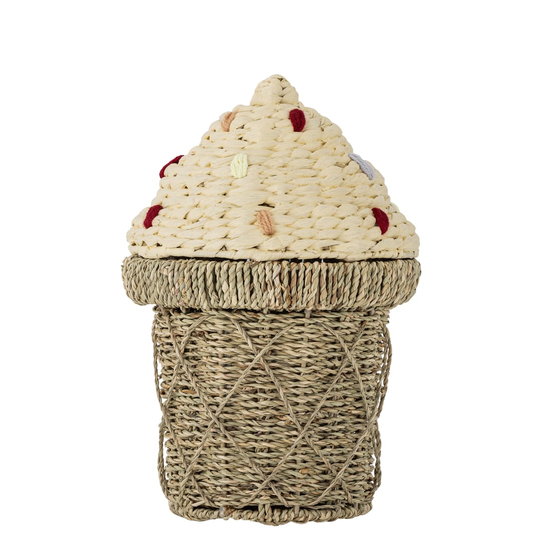 82065157 - Cillie Basket w/Lid, Nature, Seagrass STOCK: 44