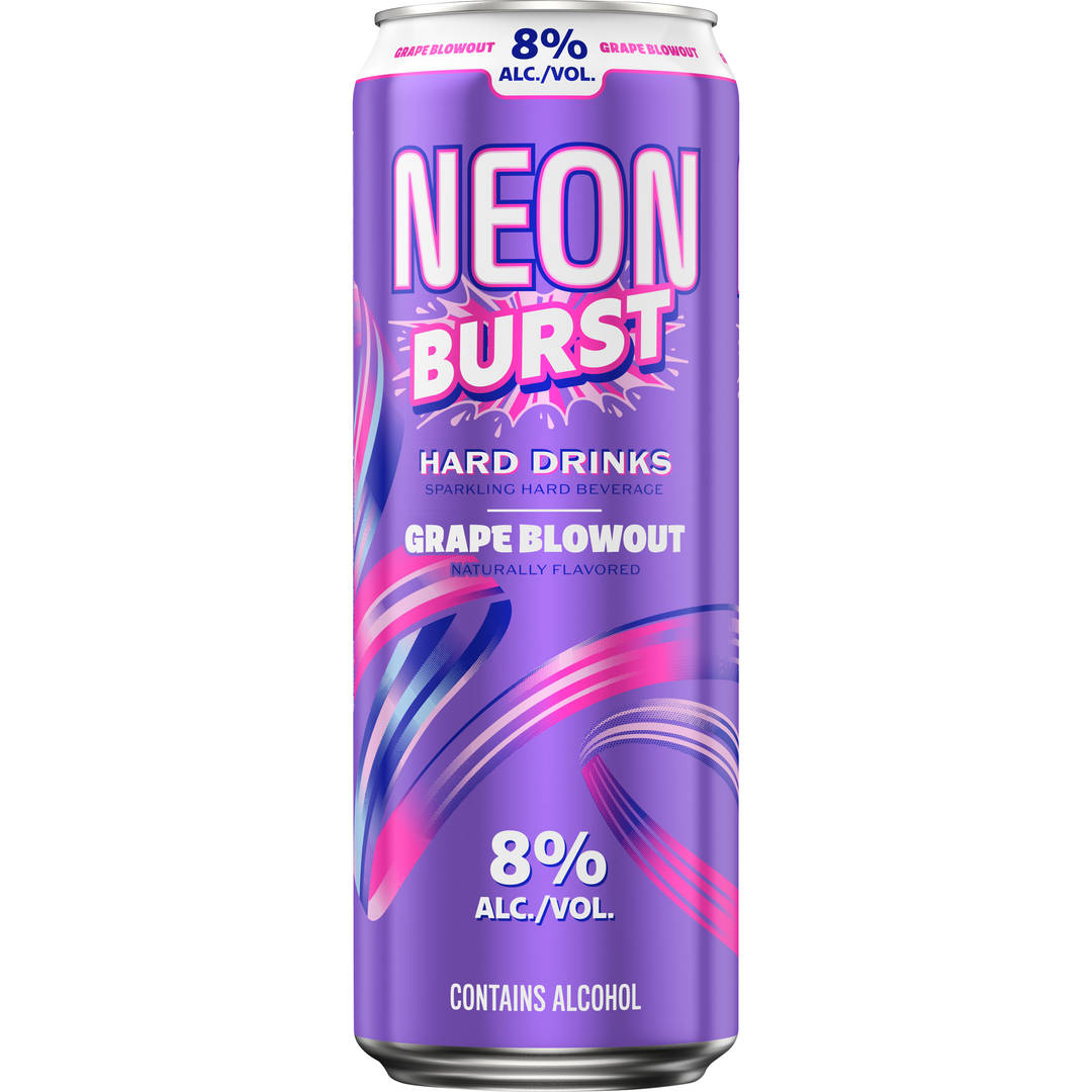 Neon Burst Grape Blowout Hard Drinks 25 fl oz Can, 8% ABV