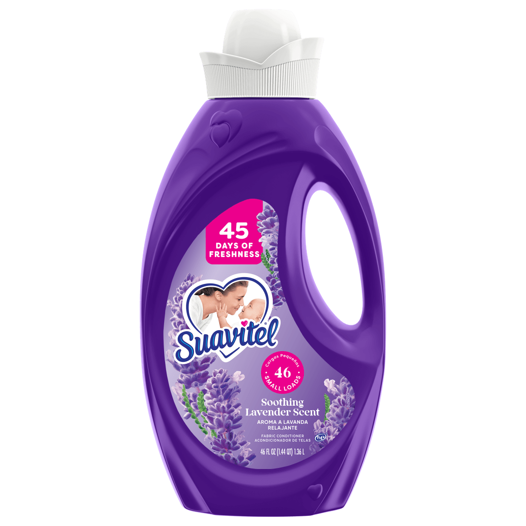 Suavitel Complete Liquid Fabric Softener, Fabric Conditioner, HE Compatible, 46 Small Loads, Soothing Lavender Scent, 46 fl oz Bottle