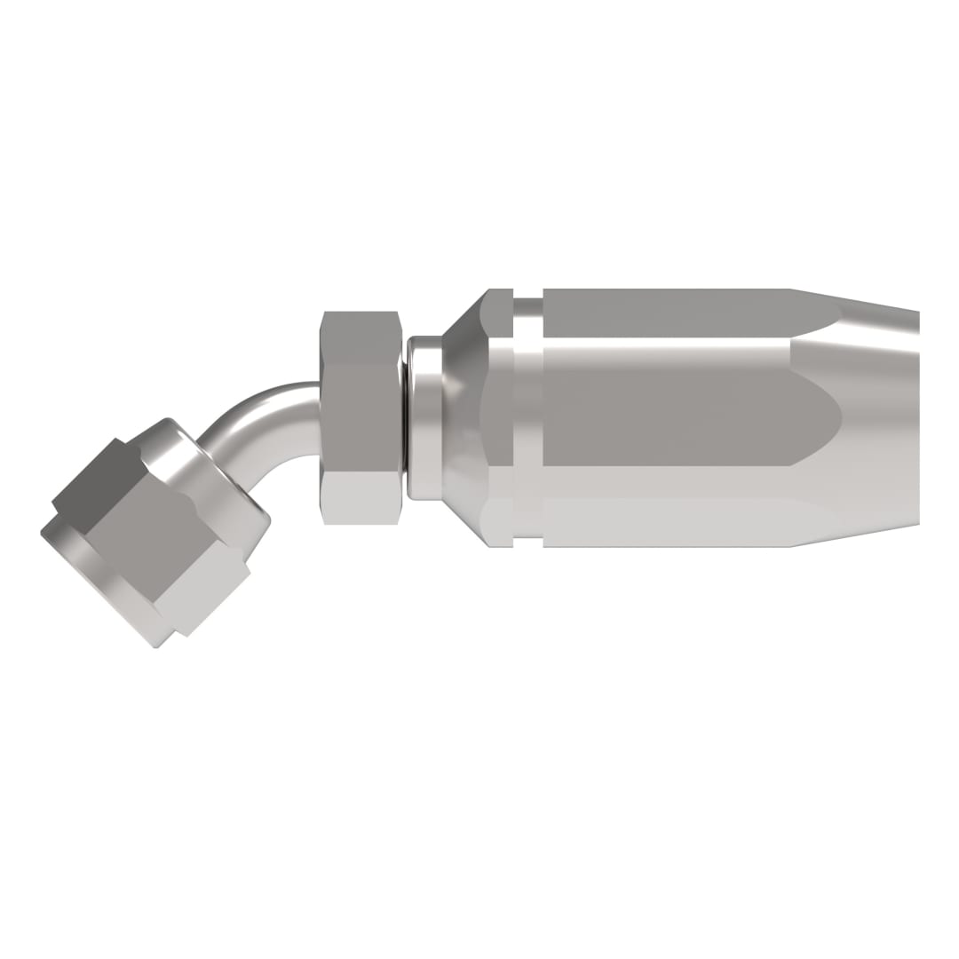 Aeroquip 3/8 FJIC 45d X 3/8 Hose, R2 Reusable Ttc
