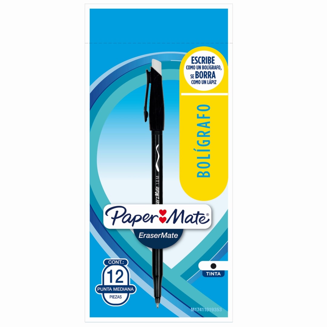 82192 ERASER MATE BLACK BOX X 12